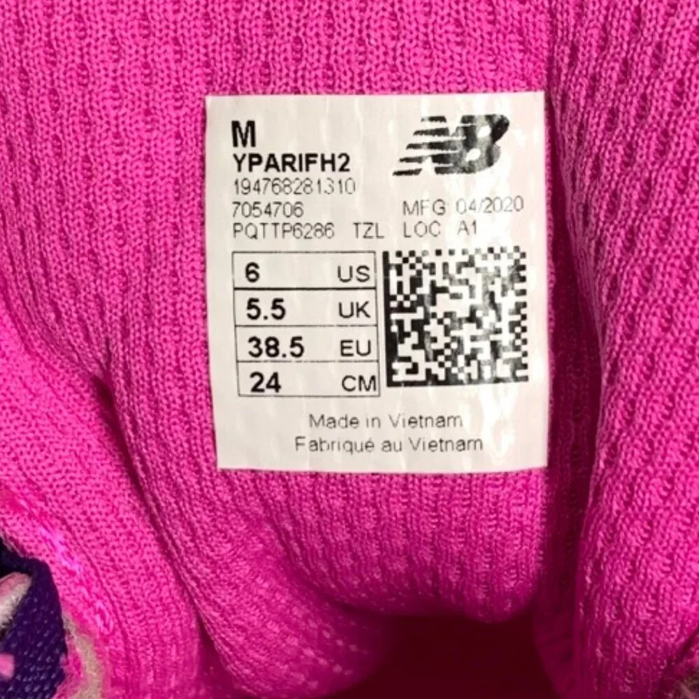 New Balance Kids Hot Pink and Purple Sneakers